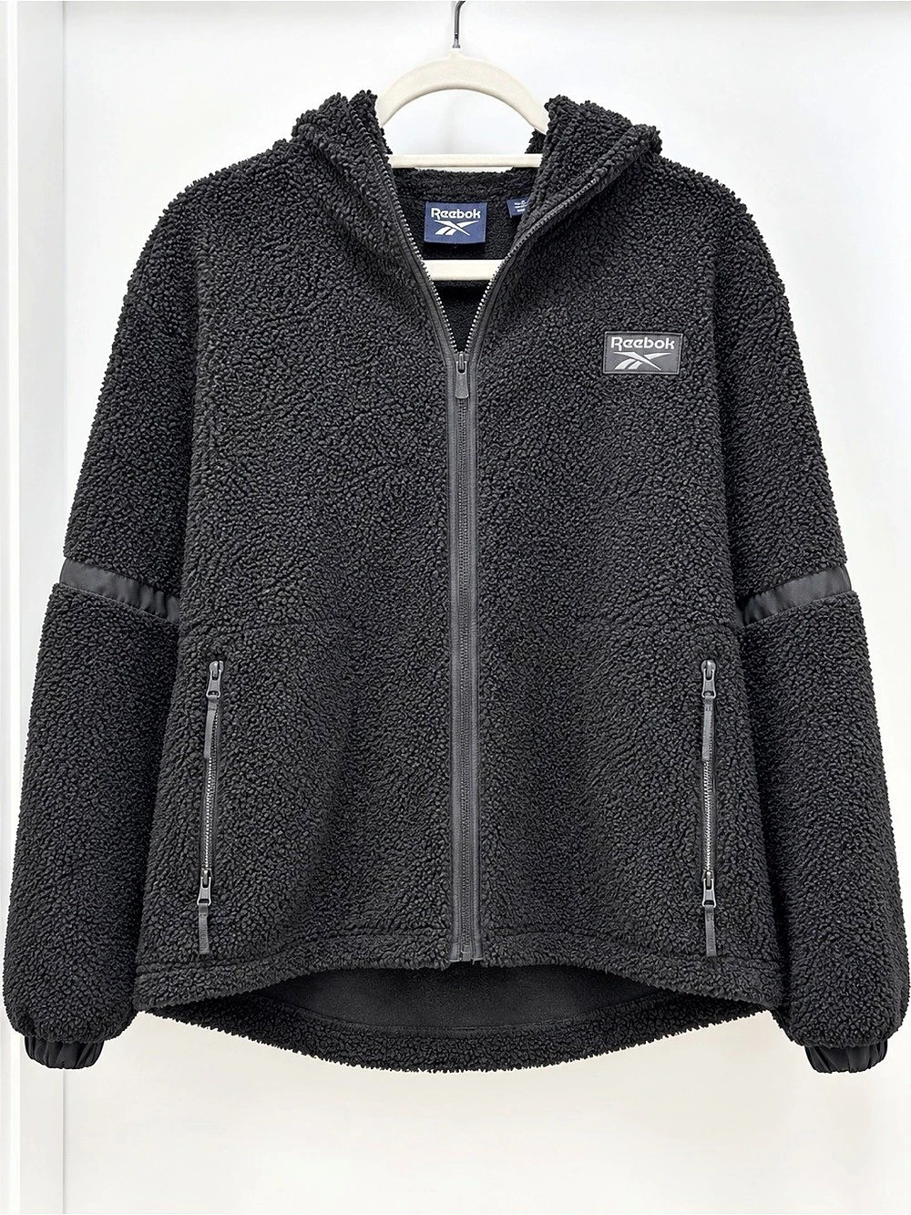 Reebok Teddy Fleece Hooded Jacket in Black Like New